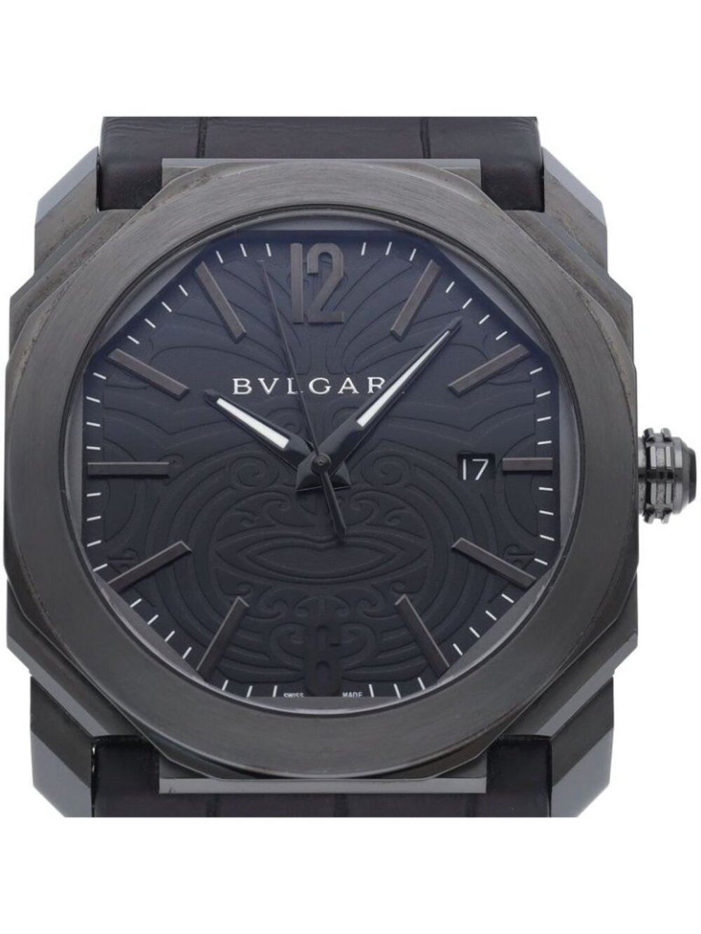 Bvlgari Octo All Black Watch 42 AB SS Leather